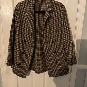 Brown Plaid Blazer